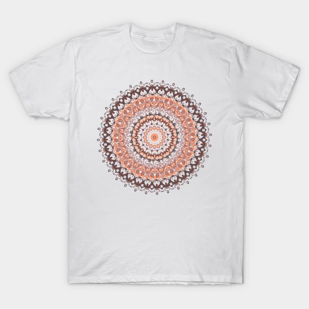 Autumn Leaves Mandala T-Shirt by InspiraImage